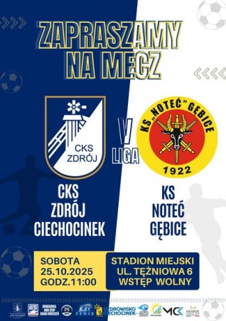 Liga Okręgowa Seniorów: CKS Zdrój Ciechocinek vs. KS Noteć Gębice