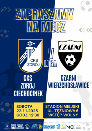 Liga Okręgowa Seniorów: CKS Zdrój Ciechocinek vs. Czarni Wierzchosławice