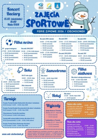 Ferie na sportowo z OSiR Ciechocinek 2026