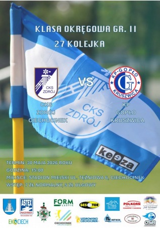 Liga Okręgowa Seniorów: CKS Zdrój Ciechocinek vs. Gopło Kruszwica