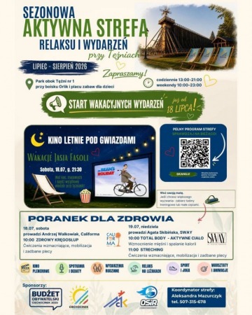 Sezonowa Aktywna Strefa Relaksu i Wydarzeń przy Tężniach