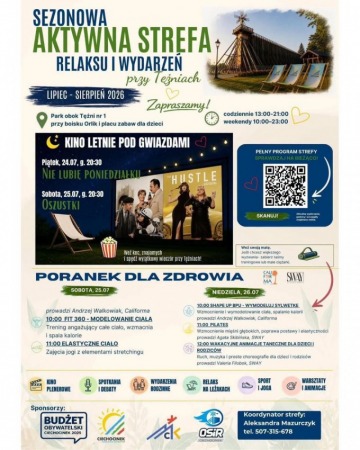 Sezonowa Aktywna Strefa Relaksu i Wydarzeń przy Tężniach