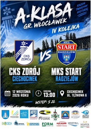 Klasa A Seniorów: CKS Zdrój Ciechocinek vs. MKS Start Radziejów