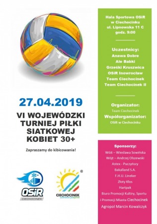 VI Wojewódzki Turniej Piłki Siatkowej Kobiet 30+