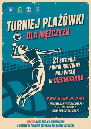 Otwarty Turniej Siatkówki Plażowej dla Mężczyzn podczas Rodzinnego Pikniku nad Wisłą