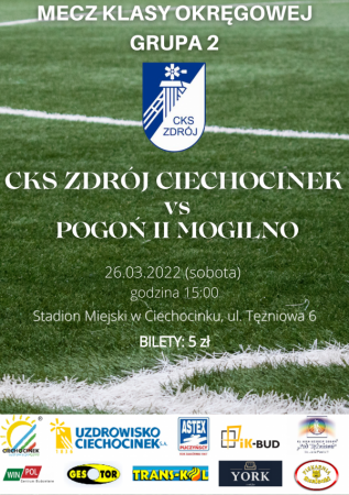 Liga Okręgowa Seniorów: CKS Zdrój Ciechocinek vs. Pogoń II Mogilno