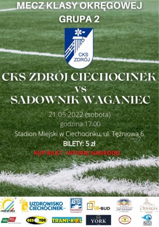 Liga Okręgowa Seniorów: CKS Zdrój Ciechocinek vs. Sadownik Waganiec