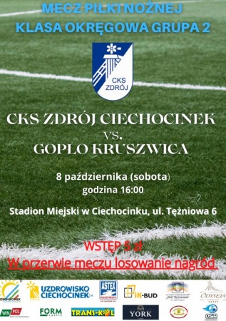 Liga Okręgowa Seniorów: CKS Zdrój Ciechocinek vs. Gopło Kruszwica