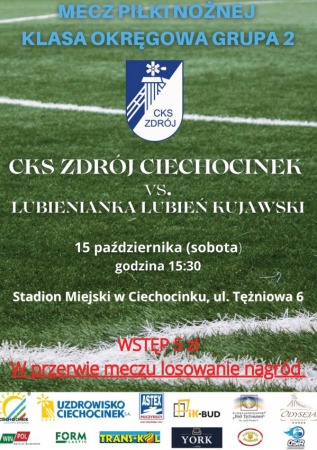 Liga Okręgowa Seniorów: CKS Zdrój Ciechocinek vs. Lubienianka Lubień Kujawski