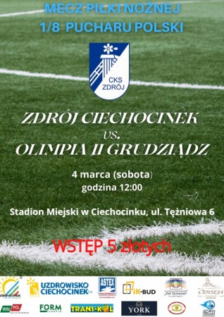 Mecz Piłki Nożnej 1/8 Pucharu Polski