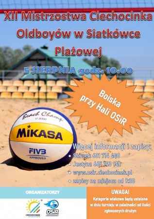 XII Mistrzostwa Ciechocinka Oldboyów w Siatkówce Plażowej