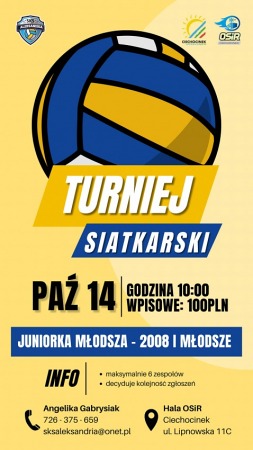 Turniej Siatkarski kat. Juniorka Młodsza