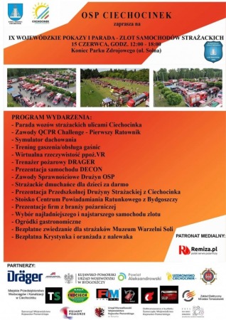 Wojewódzkie Pokazy i Parada - Zlot Samochodów Strażackich w Ciechocinku