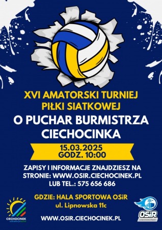 XVI Amatorski Turniej Piłki Siatkowej o Puchar Burmistrza Ciechocinka