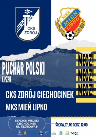Puchar Polski: CKS Zdrój Ciechocinek - MKS Mień Lipno