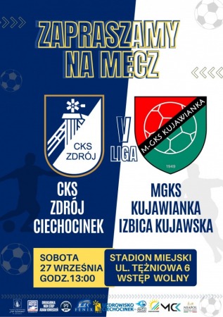 Liga Okręgowa Seniorów: CKS Zdrój Ciechocinek vs. Kujawianka Izbica Kujawska