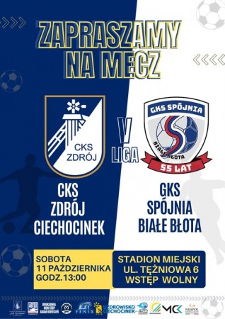 Liga Okręgowa Seniorów: CKS Zdrój Ciechocinek vs. GKS Spójna Białe Błota